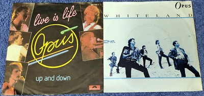 Opus - Live is live + Up and down + Whiteland + Walking along 2 Vinyl 7'' Single