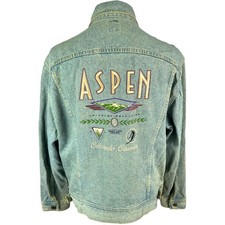 Lee Vintage Denim Jacket Blue Large 1970s 153438 Aspen Rare Denim L