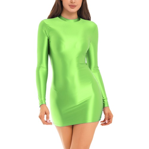 Mujeres Vestido Elástico Bodycon Gato Traje Ropa de Noche Sexy Ropa de Baile Camisolas Apretado - Imagen 102 de 111