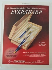 1950 eversharp fountain pen pencil set with magic feed color AD