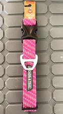 Arcadia Trail Paracord  X-Large Berry Reflective Dog Collar Aluminum D- Ring