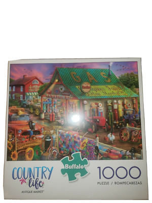 Country Life Buffalo Games ''Antique Market'' 1000 pc Jigsaw Puzzle NEW