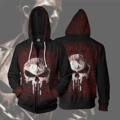 punisher zip hoodie