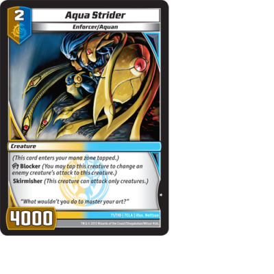 Kaijudo X1 AQUA STRIDER Common #71/110 7CLA Clash of the Duel