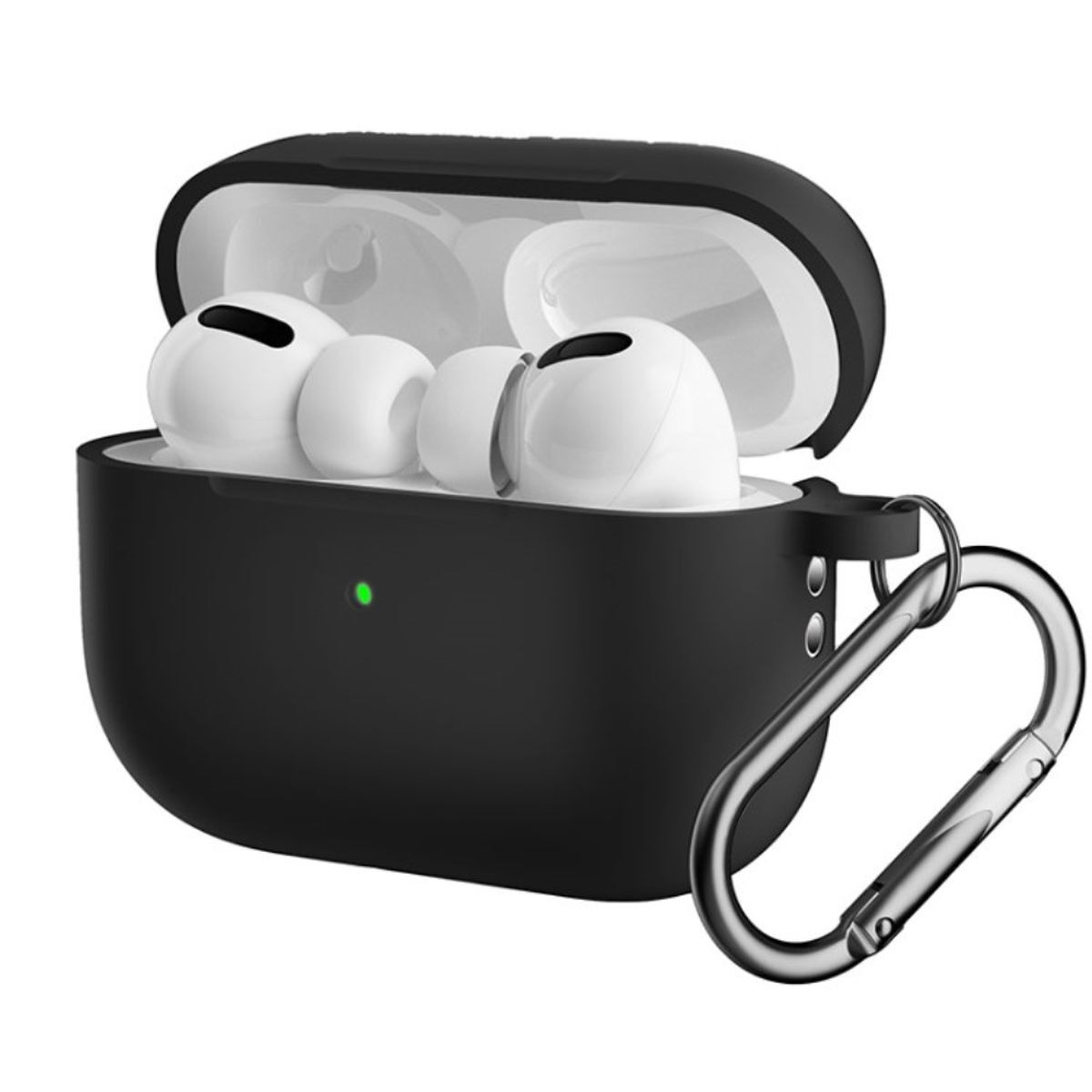 Schutzhülle Für AirPods Pro 2 (2022) Mit Reinigungsset & Anti-Verlust-Band – Silikon, Olivgrün