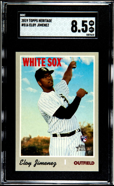 2019 Topps Heritage #516 Eloy Jimenez RC Rookie Chicago White Sox SGC 8.5 NM-MT+