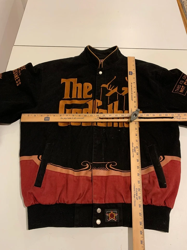 Jeff Hamilton The Godfather Jacket Large Black Red JH Design Racing Movie Y2K - Image 4 of 4