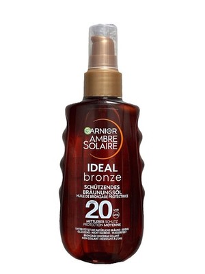 Garnier Ambre Solaire Sonnenöl Spray ideal bronze - LSF 20, 150 ml