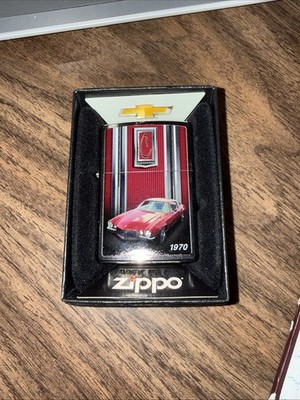 Vtg 1970 Chevy Camaro Zippo  Collector Card Classic Emblem Sealed NOS Lighter