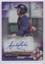 2017 Bowman Chrome Prospect Purple Refractor 248/250 Andrew Calica Auto 2f9