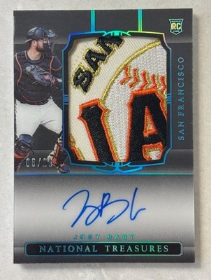2021 Panini National Treasures Midnight Patch Auto Joey Bart /25 Giants RC