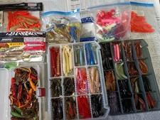 Soft lure worm set, multicolor, for fishing