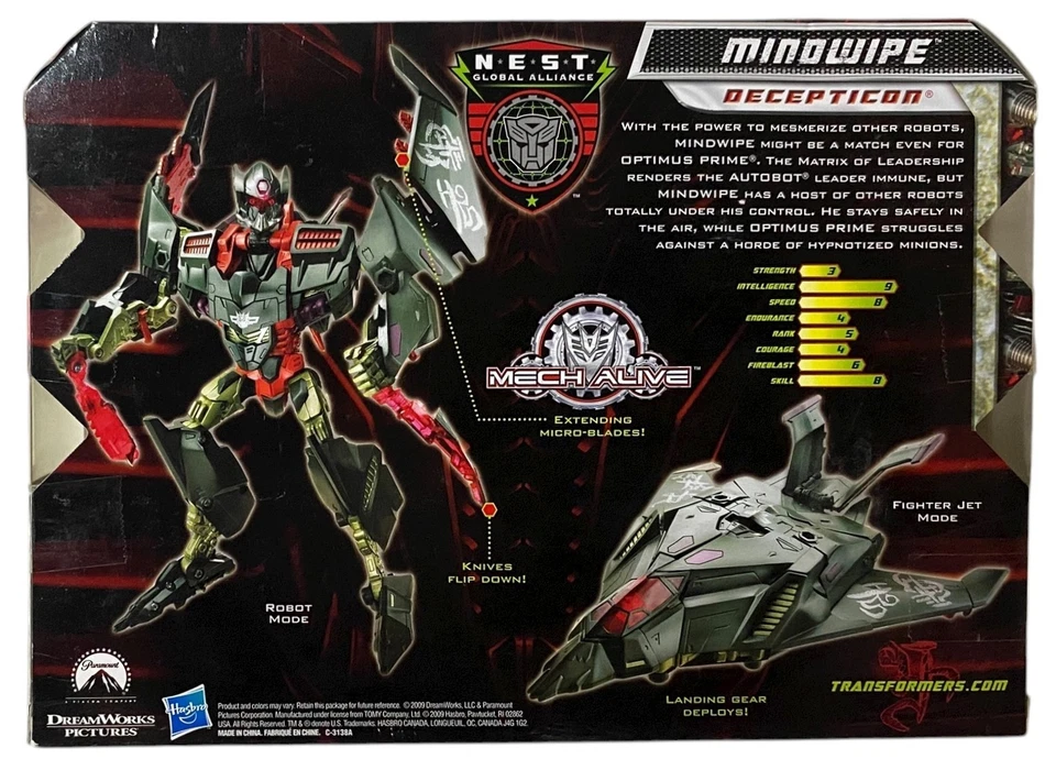 Transformers Mindwipe Revenge of the Fallen Voyager Class Action Figure NEW 2009 - Image 2 of 4