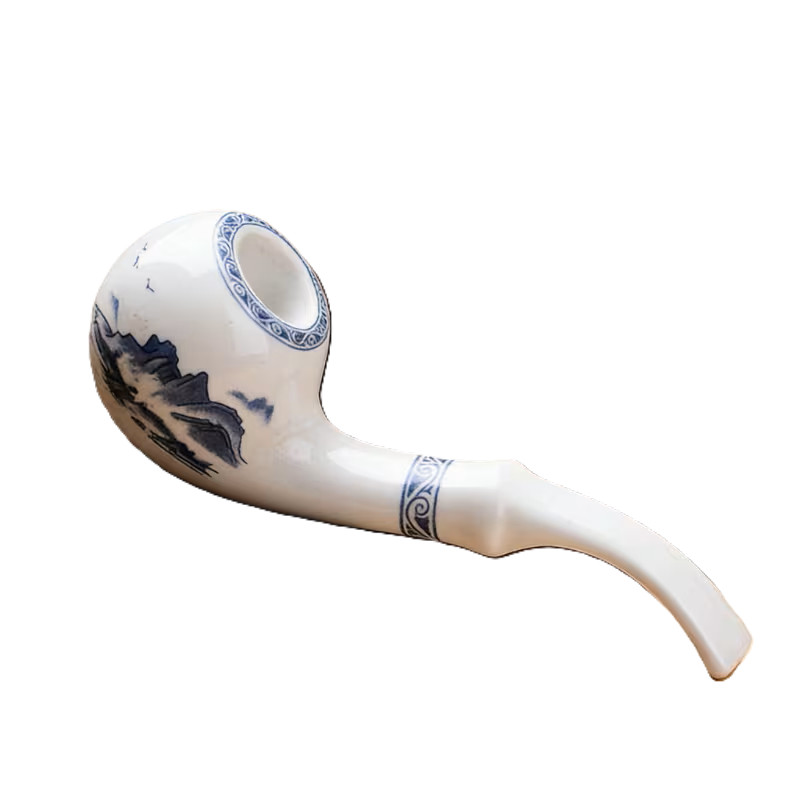 Artisan-Crafted Ceramic Porcelain Blue & White Ice Crack Glaze Design Ships Free
