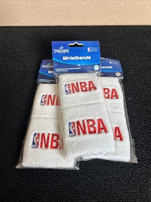 Spalding White NBA Wristbands