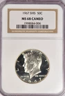 1967 SMS Kennedy Half Dollar NGC MS 68 CAMEO SP68CAM Old Holder Silver Coin 50C