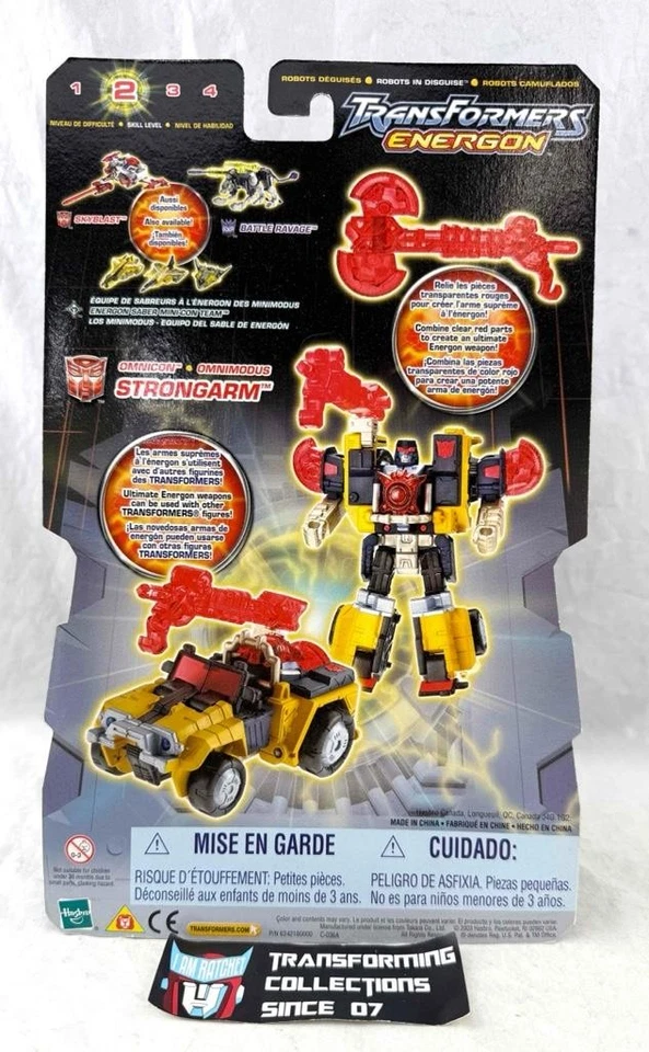 Transformers 2003 Energon Deluxe Class Strongarm MOSC - Image 2 of 2