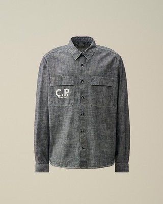 C.P. Company Herren Langarmhemd Denim Größe S-L