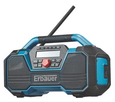 Erbauer Radio ERD18-Li 230V OR 18V DAB FM Radio Bluetooth Aux Input