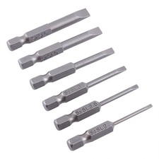 Sunicon 6 Pcs Slotted Screwdriver Bit Set, Magnetic Flat Head Bits One Size