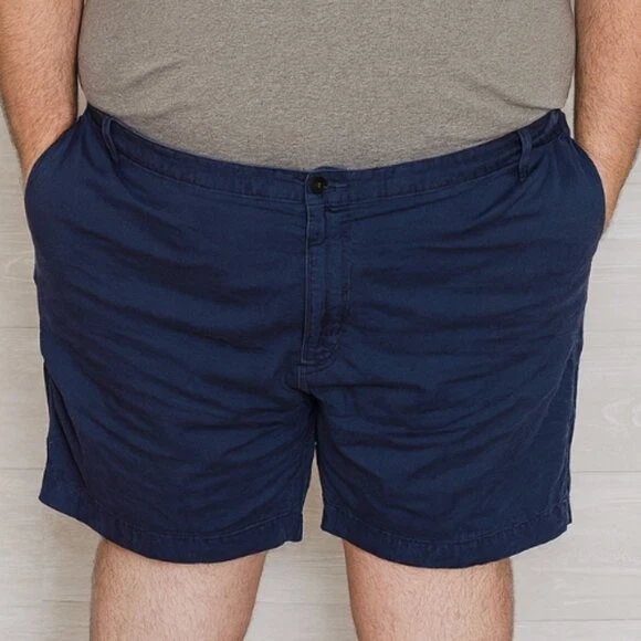 Polo Ralph Lauren Men's 46 Big Blue Flat Front Classic Fit Chino Shorts