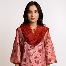 SKIRMISH Women s Chanderi Cotton Kurta Set Floral Printed Straight Cut Kurti