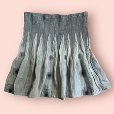 Vtg Y2K Smocked Short Skirt boho festival Coquette Fairy Grunge Small Medium