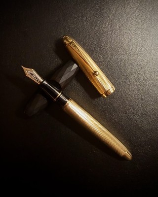 Pilot Namiki Custom 745 Gold Barley Fountain Pen No 10 M Nib