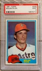 1981 TOPPS #240 NOLAN RYAN PSA 9 ASTROS HOF 50/50 CENTERING BOTH WAYS LOOKS GEM!