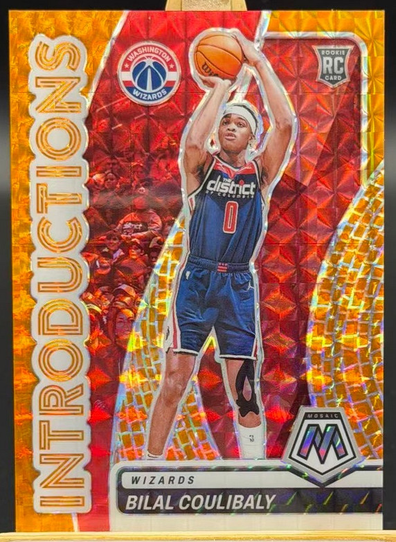 Bilal Coulibaly 2023-24 Panini Mosaic 12/49 Orange Reactive Introductions RC #19