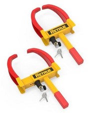Trailer Wheel Lock Clamp, Heavy Duty Anti-Theft Wheel Boot Lock for Cars, 2