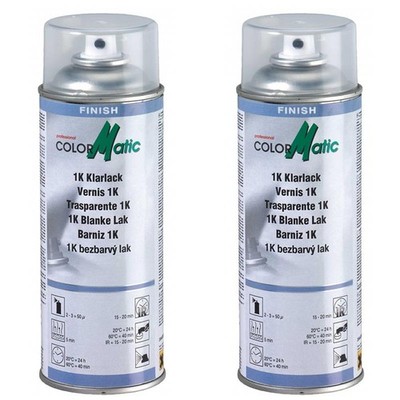 2 x Colormatic 1K-Klarlack 400 ml 756849 Lackspray transparent