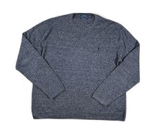Polo Ralph Lauren Wool Linen Crewneck Sweater Heather Gray Mens XL
