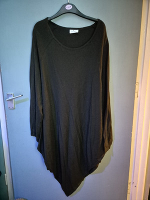Box2 Pullover One Size Übergröße schwarz Rundhals * (325/149)