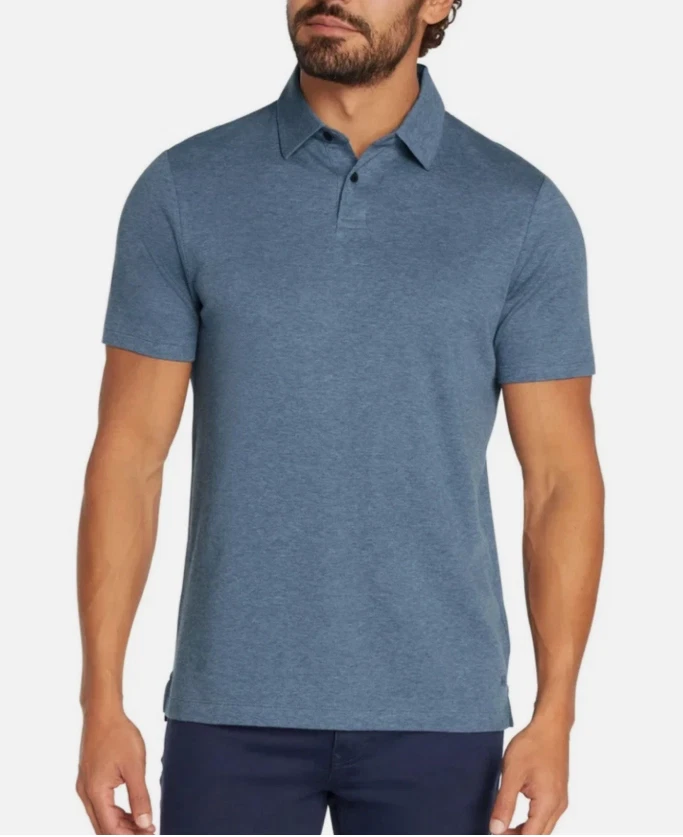 Banana Republic Men's Luxe Touch Performance Polo Shirt MEDUIM BLUE