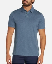 Banana Republic Men's Luxe Touch Performance Polo Shirt LARGE BLUE