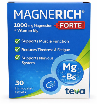 Magnesiumlactat 1000mg + Vitamin B6 Tabletten Muskel Energie Unterstützung 30 Tabletten