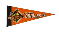 Baltimore Orioles Mini Pennant 4”x9” MLB Baseball Felt Flag Old Version Used