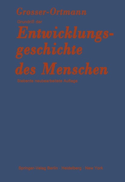 Grundriß Der Entwicklungsgeschichte Des Menschen, Otto Grosser-image
