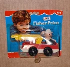 Vintage 70's Fisher Price Little People #124 Play Family FIRE TRUCK FIREMAN MOSC