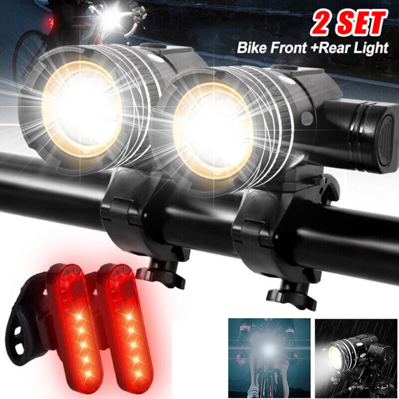 Rechargeable LED Mountain Bike Lights 20000LM Bicycle Torch 