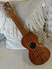 Antique 1915 Jonah Kumalele Koa Soprano Ukulele With Case