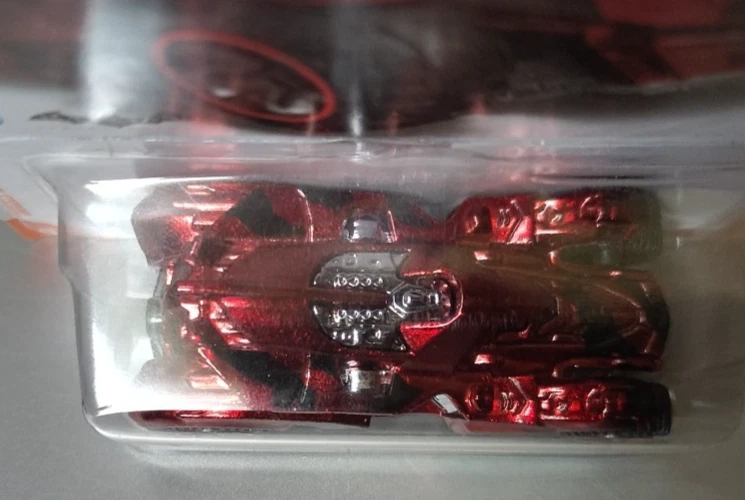 2020 Hot Wheels ID CHASE Batman Arkham Knight Batmobile Red #1/8 - Image 3 of 4