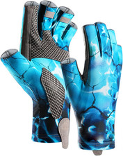 Sun Gloves large UPF 50 Fishing Gloves, Fingerless Sun Protection UV Protection