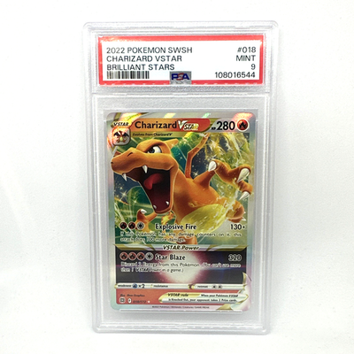 2022 Charizard V Star 018/172 Brilliant Stars PSA 9 Graded Pokemon