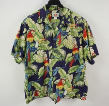 Vintage M D Fasion Parrot Toucan Hawaiian Camp Shirt Men's 3XL Bird Print Cotton