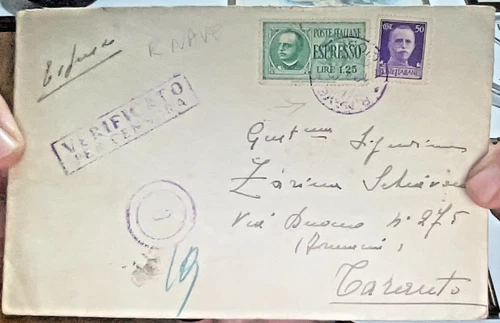 Envelopes Director Ship Vincenzo Gioberti destroyer vg1942 censorship-2080ai