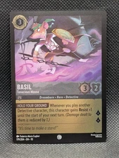 Basil - Tenacious Mouse - Cold Foil - Lorcana Whispers in the Well 179/204