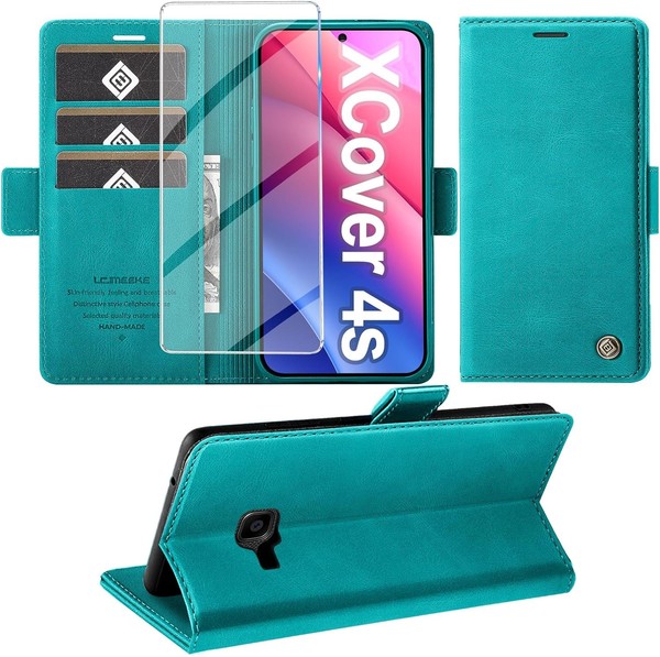 HandyhüLle PU Leder Wallet Flip Case StäNder Kartenfach FüR Galaxy Xcover 4S-image