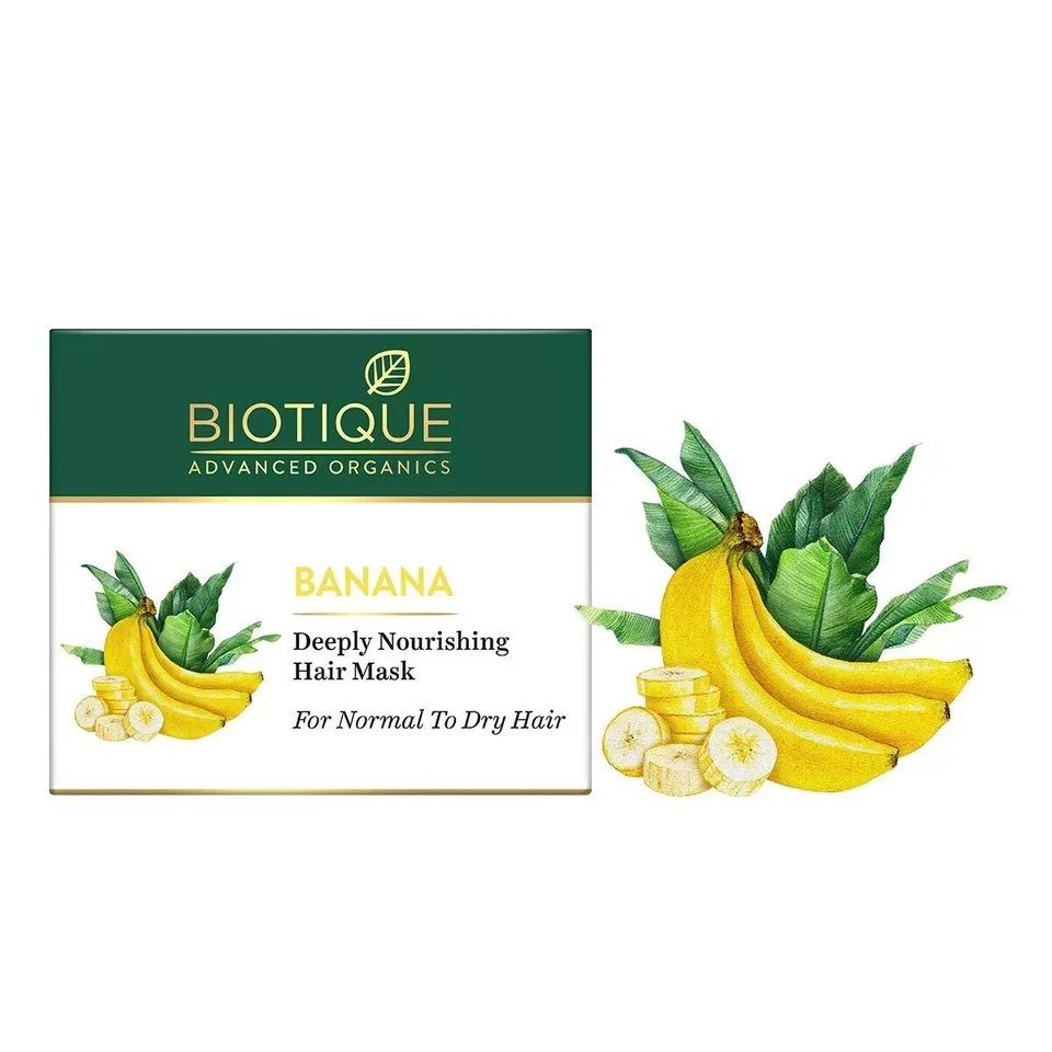 Mascarilla capilar biotique banana profundamente nutritiva para cabello normal a seco 175 g Foto 2 de 3
